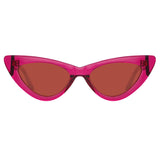 The Attico Dora Cat Eye Sunglasses in Maroon