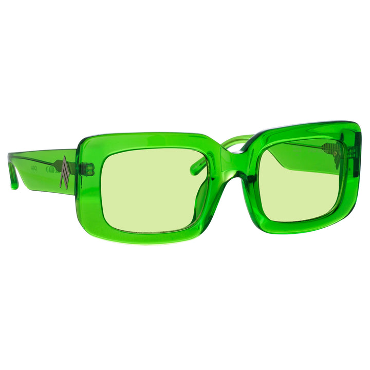 The Attico Jorja Sunglasses in Green by LINDA FARROW Linda