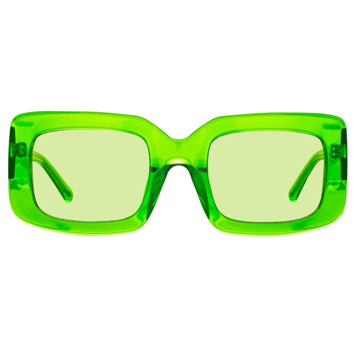 The Attico Jorja Sunglasses in Green by LINDA FARROW Linda