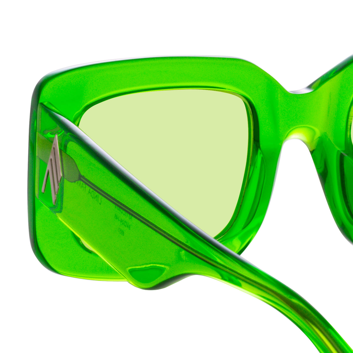 The Attico Jorja Sunglasses in Green by LINDA FARROW Linda