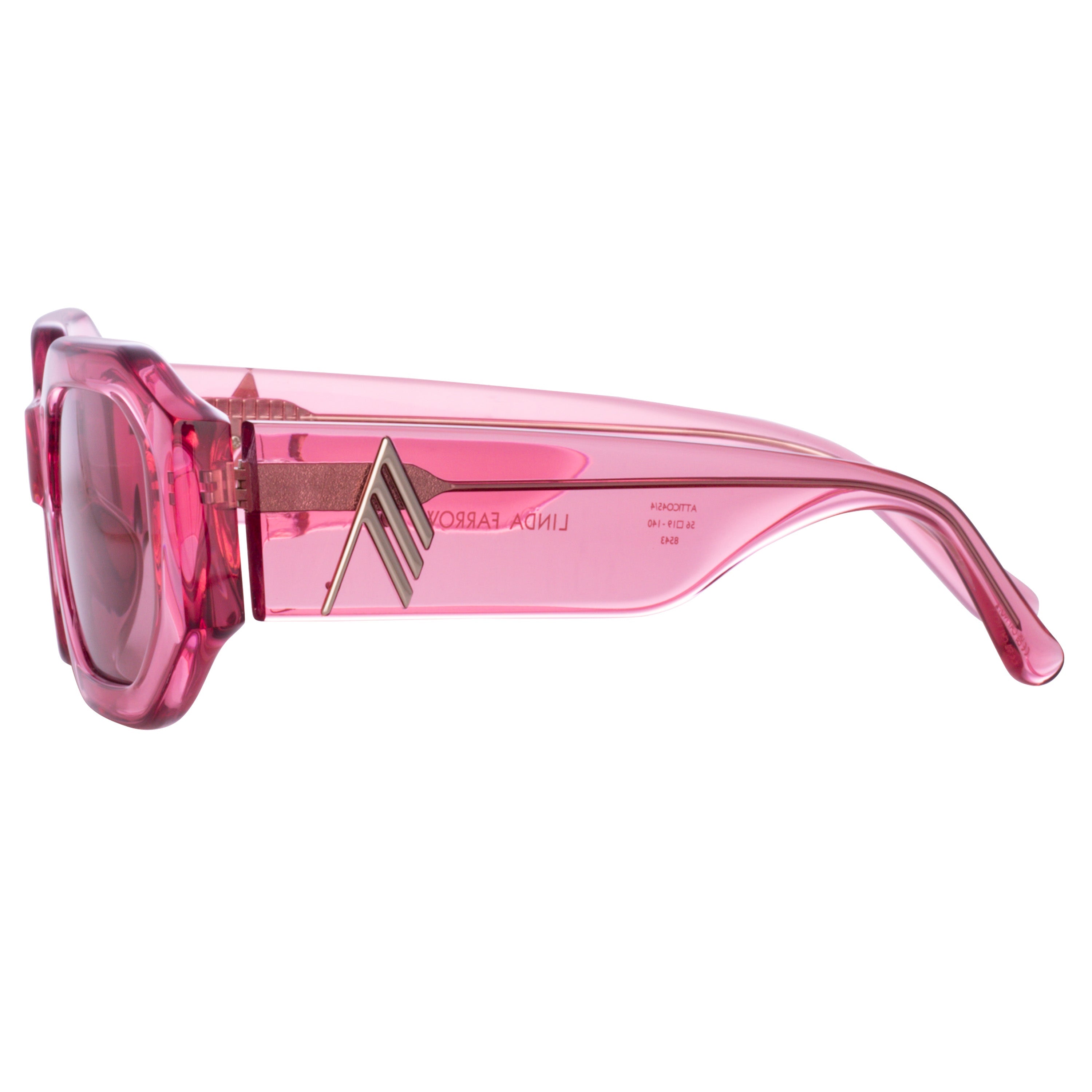 Blake Angular Sunglasses in Pink by LINDA FARROW – LINDA FARROW