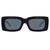 Stella Rectangular Sunglasses in Black