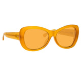 Dries Van Noten 195 Round Sunglasses in Orange