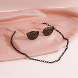 Luis Oval Sunglasses in Yellow Gold and Black