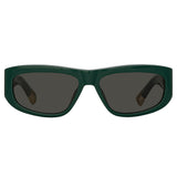 Pilota D-Frame Sunglasses in Green by Jacquemus