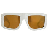 Jeremy Scott Plaque Sunglasses in White