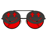 Jeremy Scott Smile Sunglasses in Black