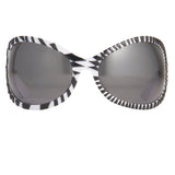Jeremy Scott Wrap Sunglasses in Black and White