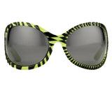 Jeremy Scott Wrap Sunglasses in Black and Green