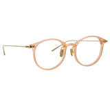 Gray Oval Optical Frame in Peach