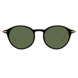 Linda Farrow Linear Arris C8 Oval Sunglasses