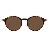 Linda Farrow Linear Arris C9 Oval Sunglasses