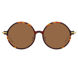 Linda Farrow Linear Savoye C10 Round Sunglasses