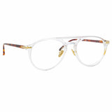 Linda Farrow Linear Ando A C4 Aviator Optical Frame