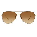 Lloyds Aviator Sunglasses in Yellow Gold