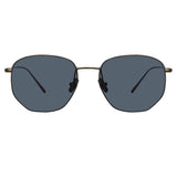 Rohe Angular Sunglasses in Nickel and Grey