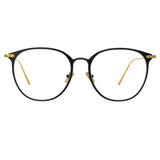 Sophia Oval Optical frame in Black and Yellow Gold