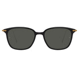 Coffey Rectangular Sunglasses in Black