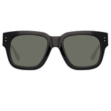 Amber D-Frame Sunglasses in Black and Cream