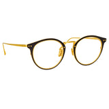 The Cooper | Oval Optical Frame in Black and Yellow Gold (C4)