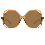 Jerry Oversized Sunglasses in Tobacco