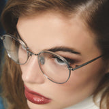 Marlon Oval Optical Frame in White Gold