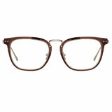 Carson Optical D-Frame in Light Gold and Brown