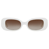 Lola Rectangular Sunglasses in White