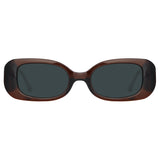 Lola Rectangular Sunglasses in Brown