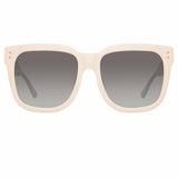Freya Square Sunglasses in Cream and Black