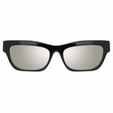 Paco Rabanne Moe Cat Eye Sunglasses in Black and Silver