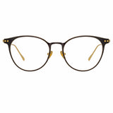 Ricci Cat Eye Optical Frame in Yellow Gold and Black