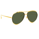 Matisse Aviator Sunglasses in Yellow Gold