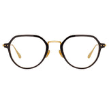 Axel Angular Optical Frame in Yellow Gold and Black