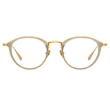 Luis Oval Optical Frame in Yellow Gold and White Gold