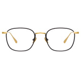 Hendrik Oval Optical Frame in Yellow Gold and Black