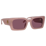 Nieve Rectangular Sunglasses in Lilac