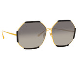 Margot Hexagon Sunglasses in Black