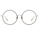 Bea Round Optical Frame in Light Gold