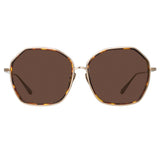 Rowe Oversize Sunglasses in Light Gold