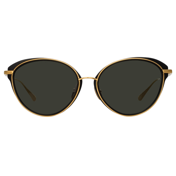 Cat eye sunglasses store black and gold