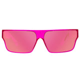 Brady Flat Top Sunglasses in Neon Pink