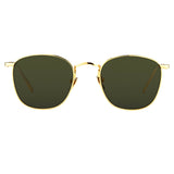 The Simon | Square Sunglasses in Yellow Gold