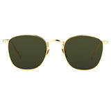 The Simon | Square Sunglasses In Green / Yellow Gold frame (C5)