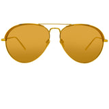 Linda Farrow 594 C1 Aviator Sunglasses