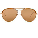 Linda Farrow 594 C3 Aviator Sunglasses