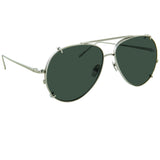 Linda Farrow 666 C5 Aviator Sunglasses