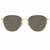 The Raif | Square Sunglasses in Grey / Yellow Gold Frame (C20)