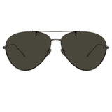 Linda Farrow Pine C5 Aviator Sunglasses