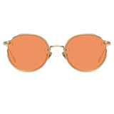 Nicks Oval Sunglasses in Yellow Gold